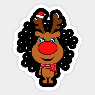 Funny Reindeer Christmas Sweatshirt Sticker
